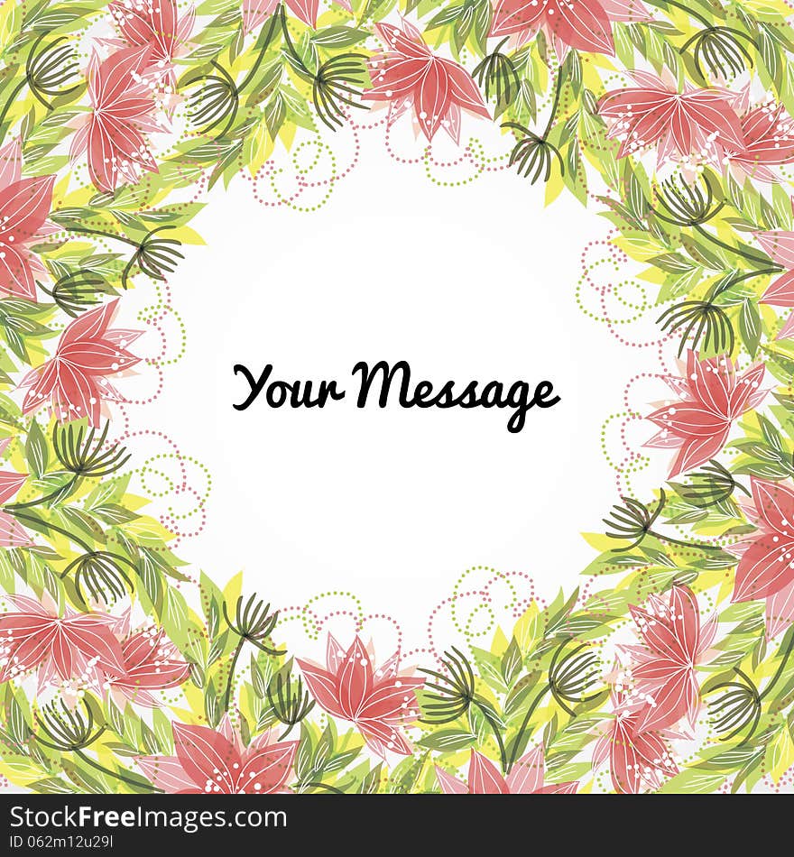 Fresh background with plants and flowers. Fresh background with plants and flowers