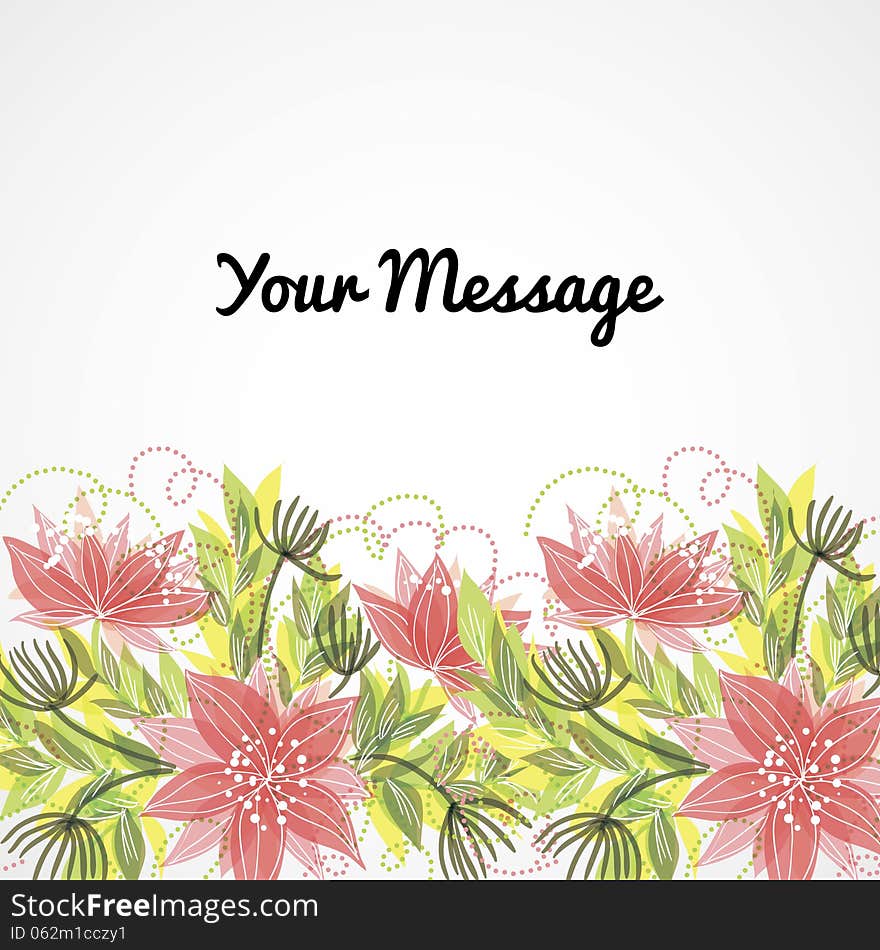 Fresh background with plants and flowers. Fresh background with plants and flowers