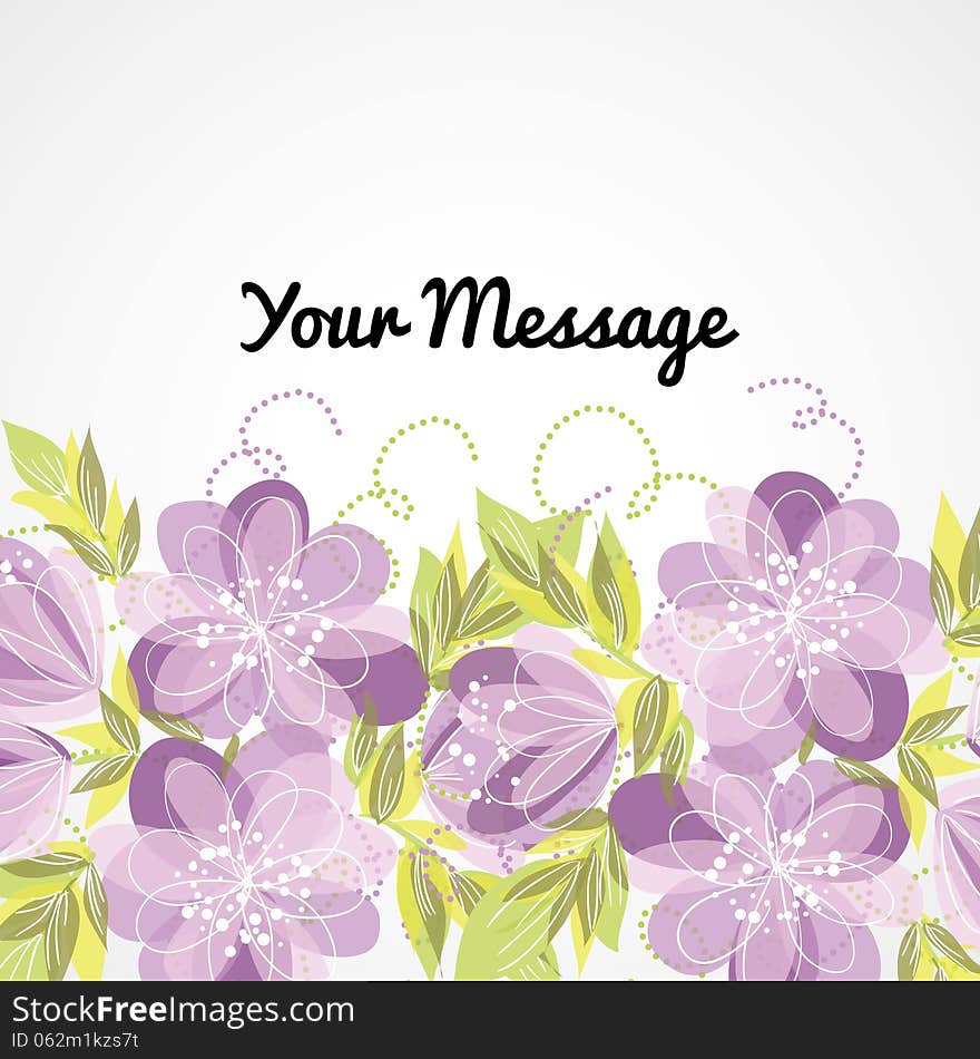 Fresh background with plants and flowers. Fresh background with plants and flowers