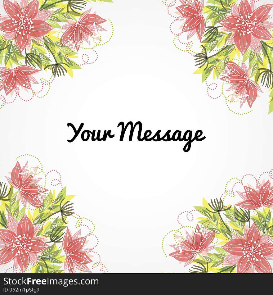 Fresh background with plants and flowers. Fresh background with plants and flowers