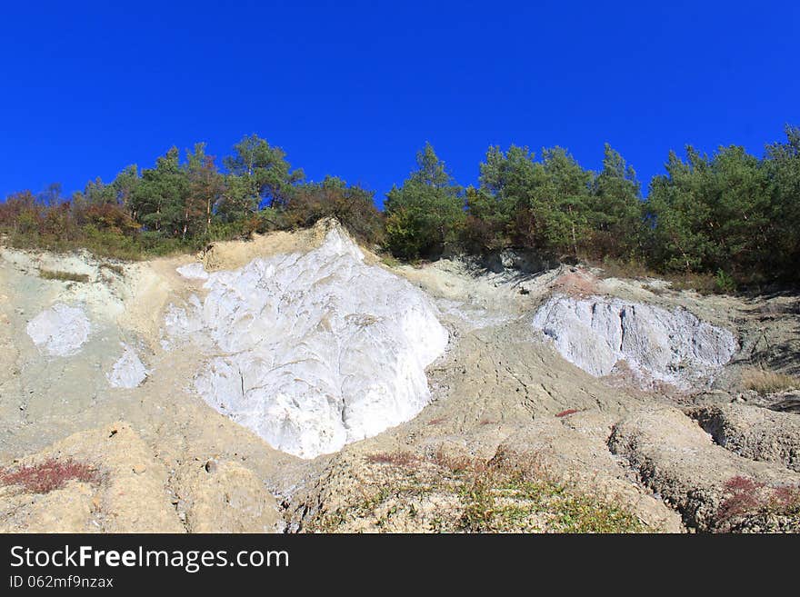 Salt formations in the canyon mountain salt Parajd,Romania. Salt formations in the canyon mountain salt Parajd,Romania.