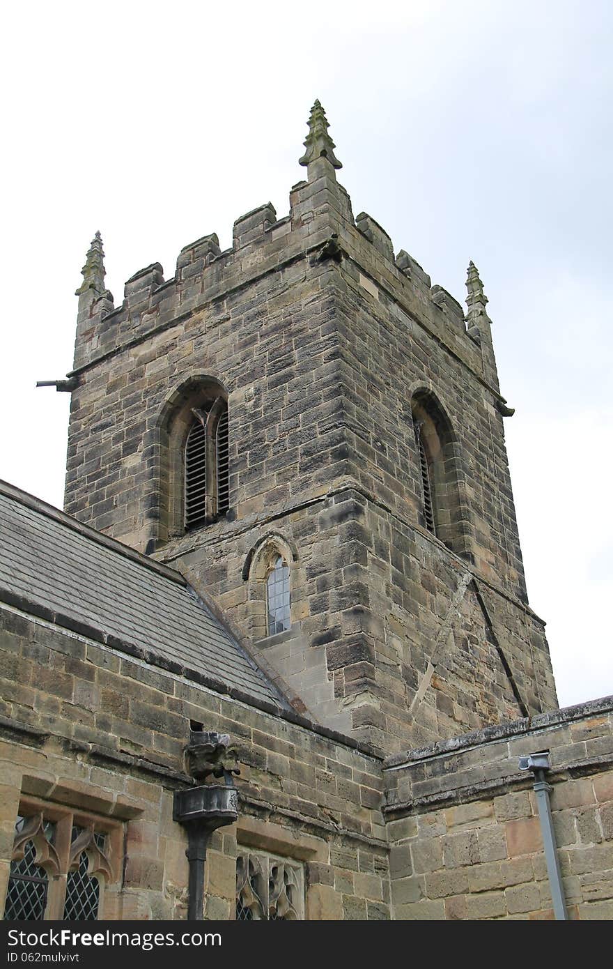 A Stone Built Classic Rural Church Tower.