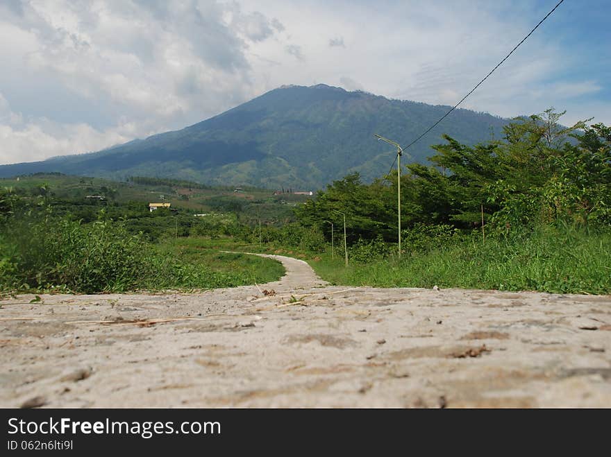 Arjuna Mountain in East Java, Indonesia. Arjuna Mountain in East Java, Indonesia