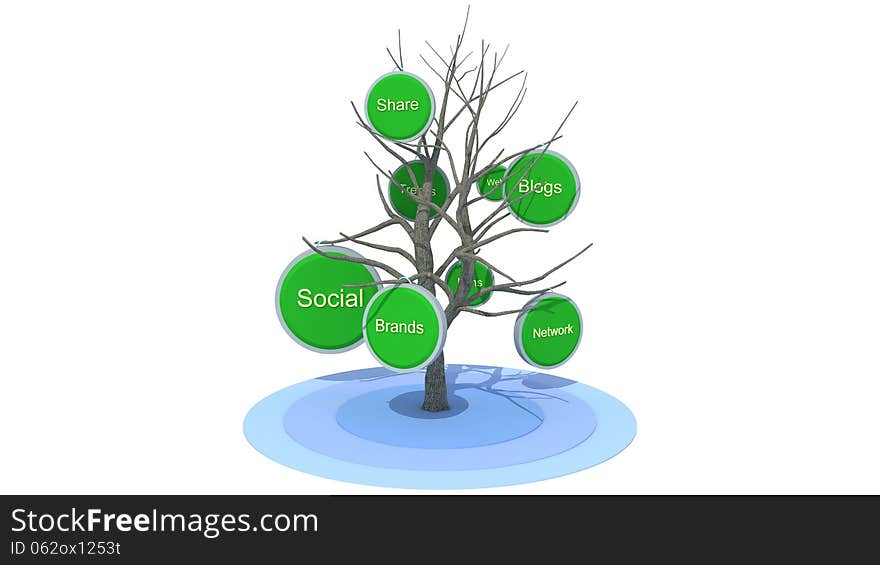 Social Tree image with white background