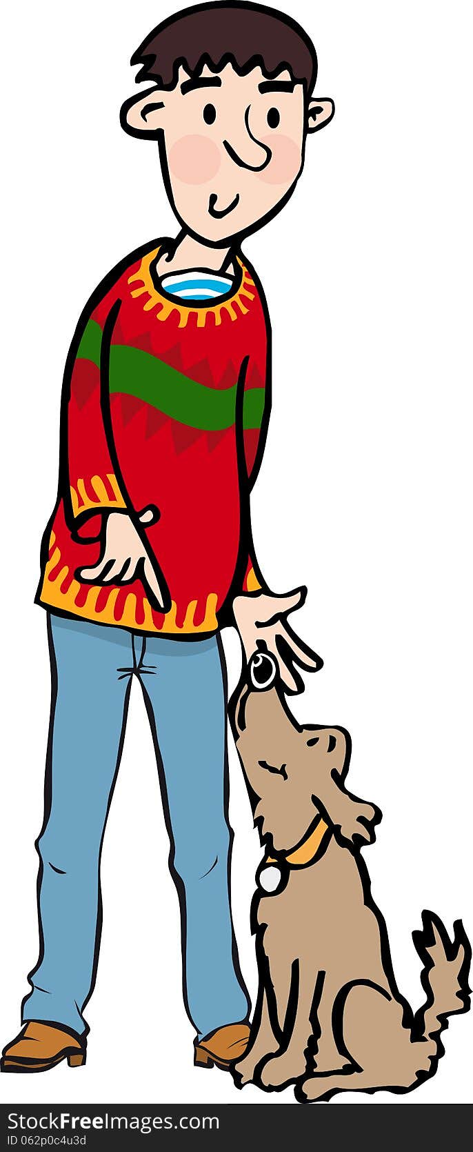 Teen and dog