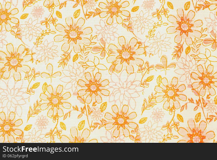 Cloth fabric texture with flower