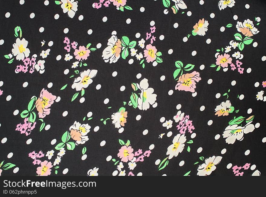 Cloth fabric texture with flower