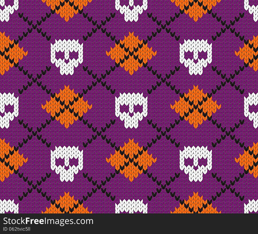 Seamless fabric pattern for Halloween design. EPS 10 vector illustration. Seamless fabric pattern for Halloween design. EPS 10 vector illustration.