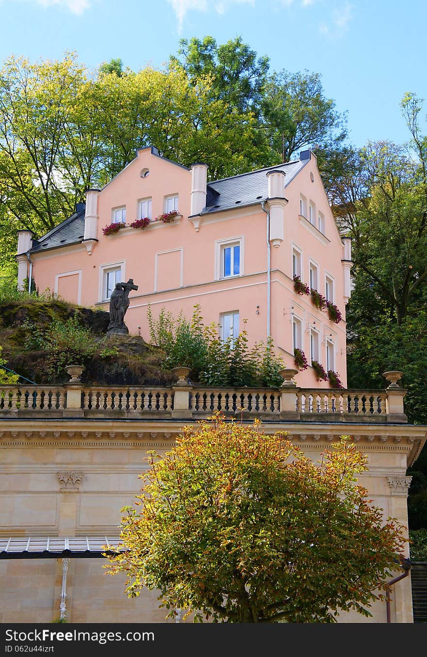 Small house in Karlsbad (Karlovy Vary), Czech Republic. Small house in Karlsbad (Karlovy Vary), Czech Republic