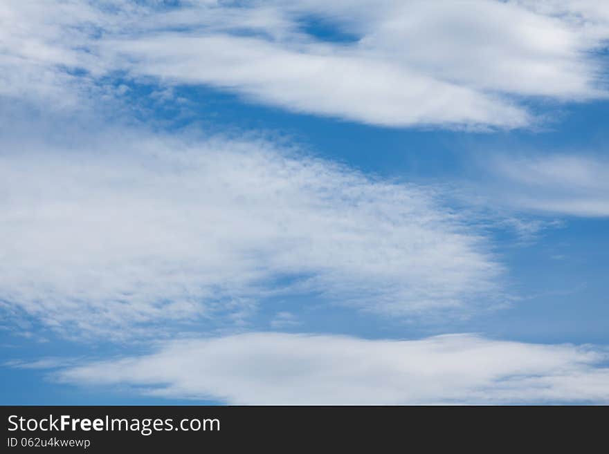 Feather clouds closeup blue mix