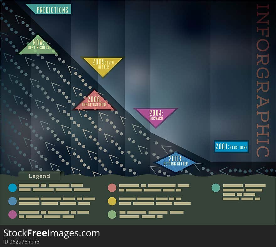 Dark Background Infographics Template