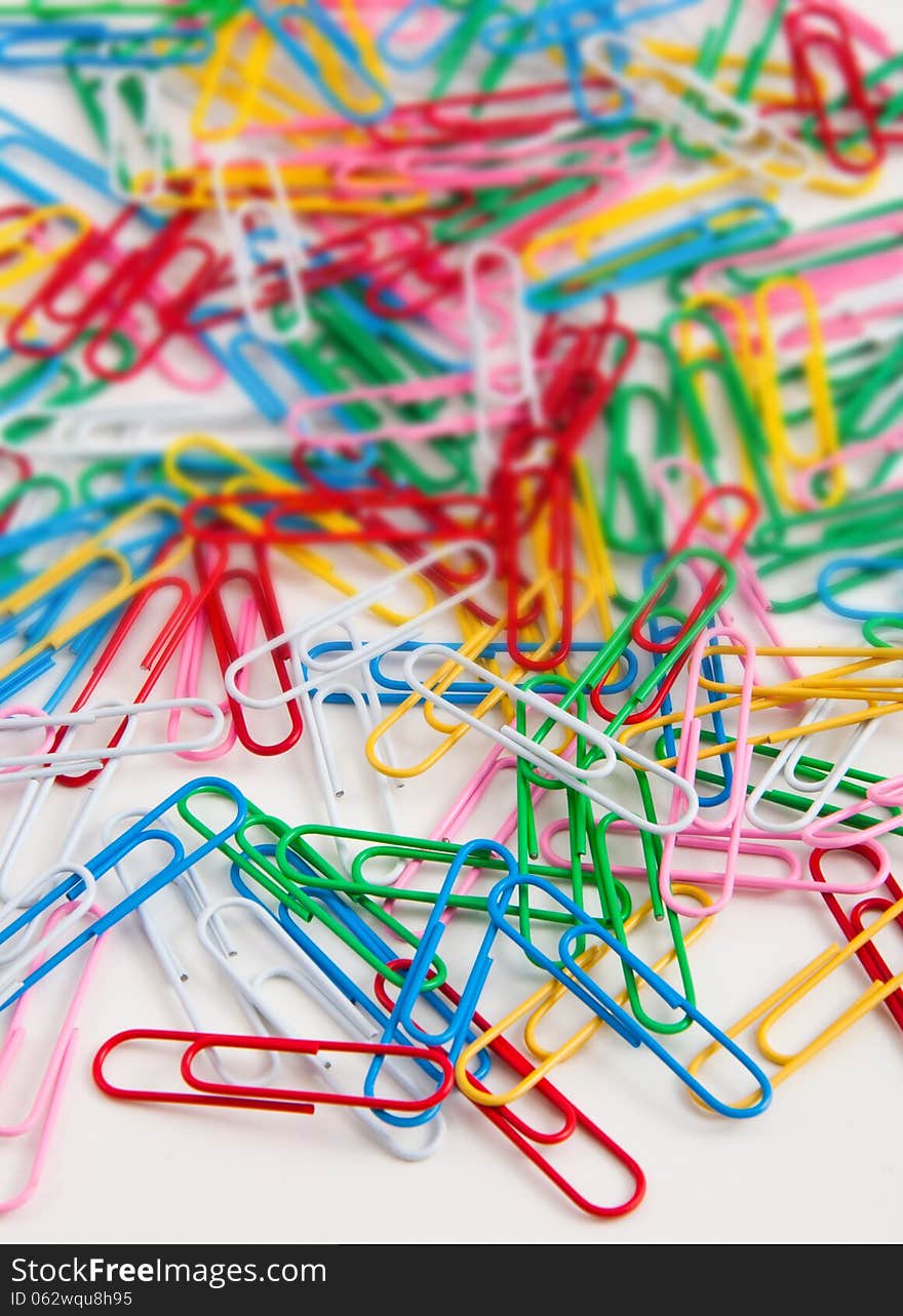 Multi colored paper clips for fun and work. Multi colored paper clips for fun and work