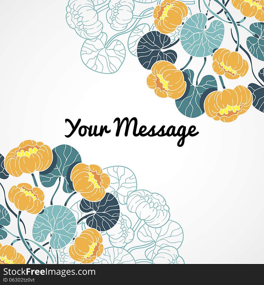 Fresh background with plants and flowers. Fresh background with plants and flowers