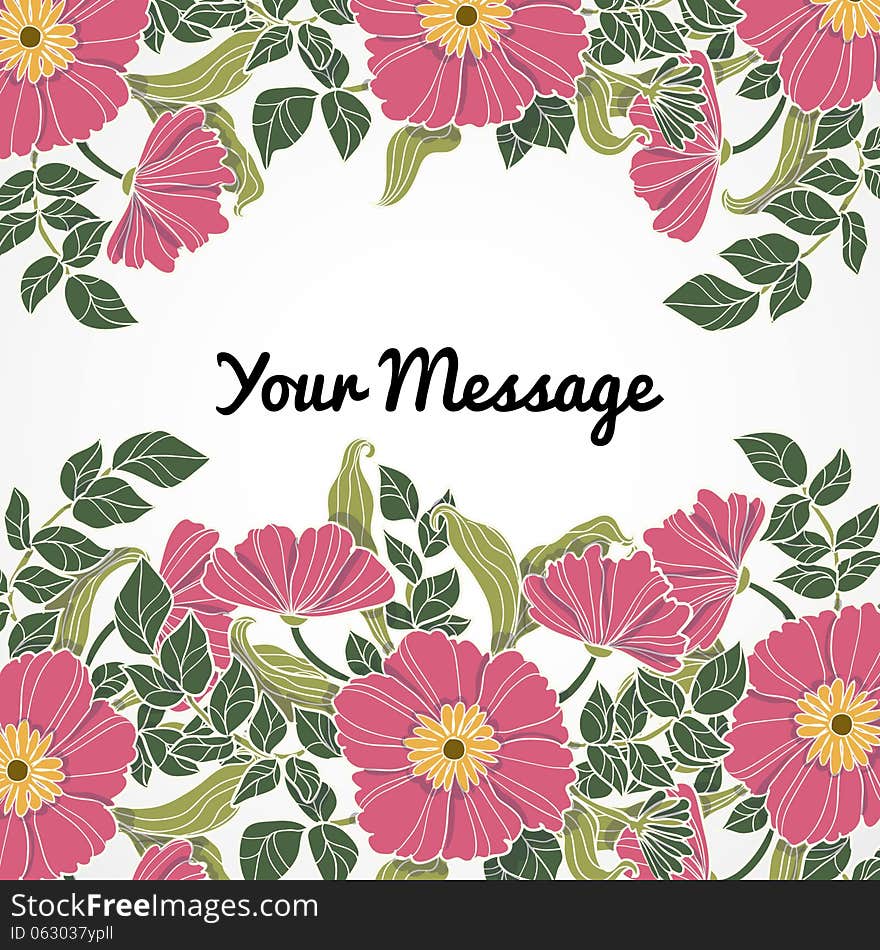 Fresh background with plants and flowers. Fresh background with plants and flowers