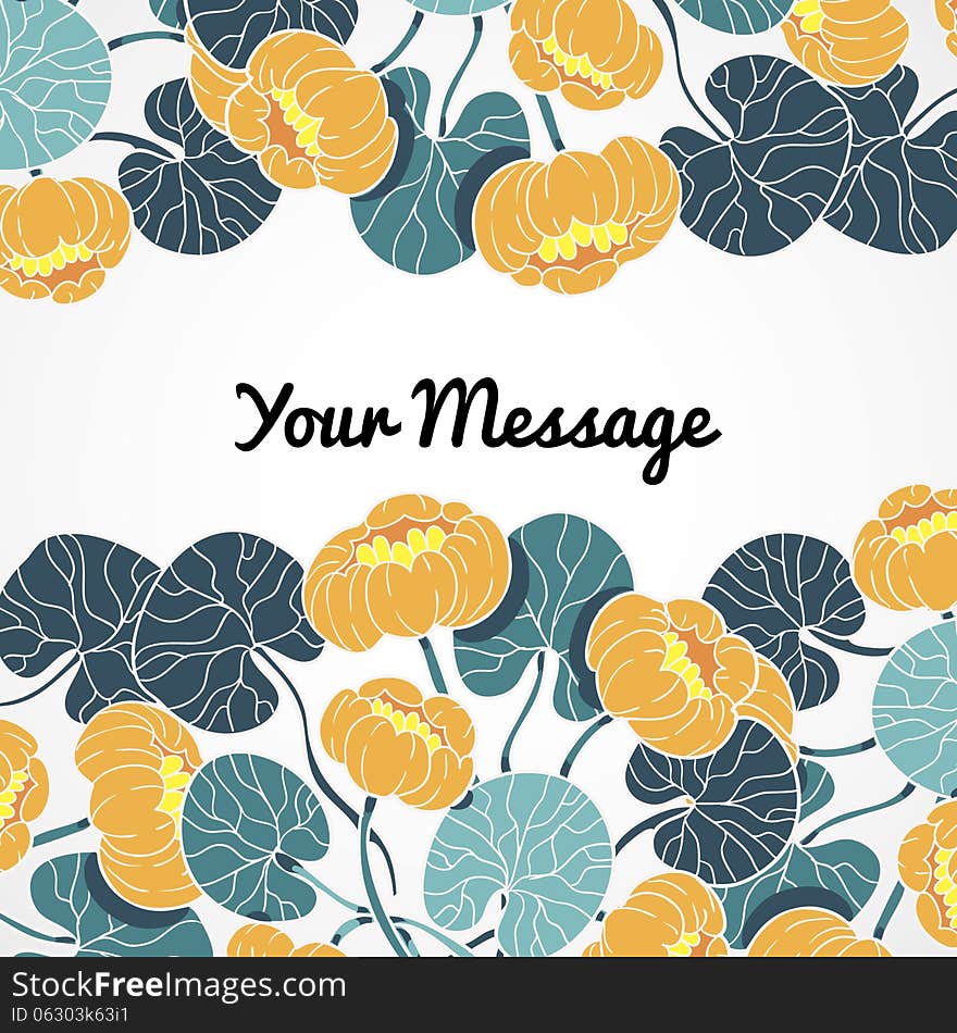 Fresh background with plants and flowers. Fresh background with plants and flowers