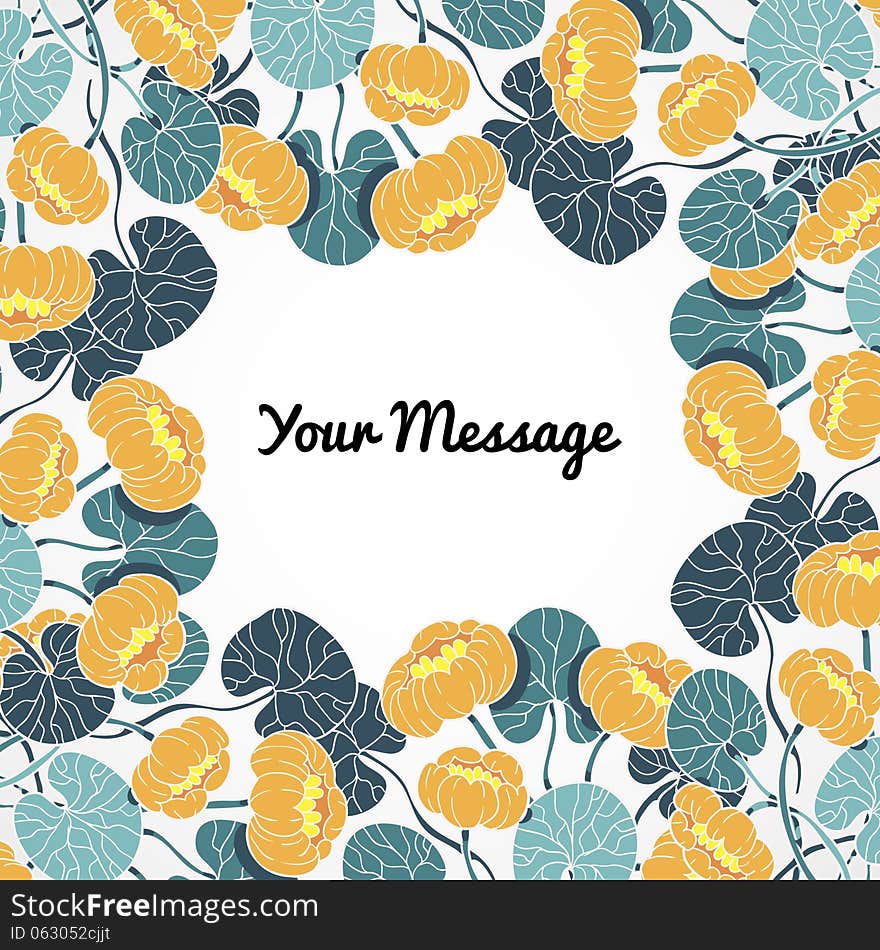 Fresh background with plants and flowers. Fresh background with plants and flowers