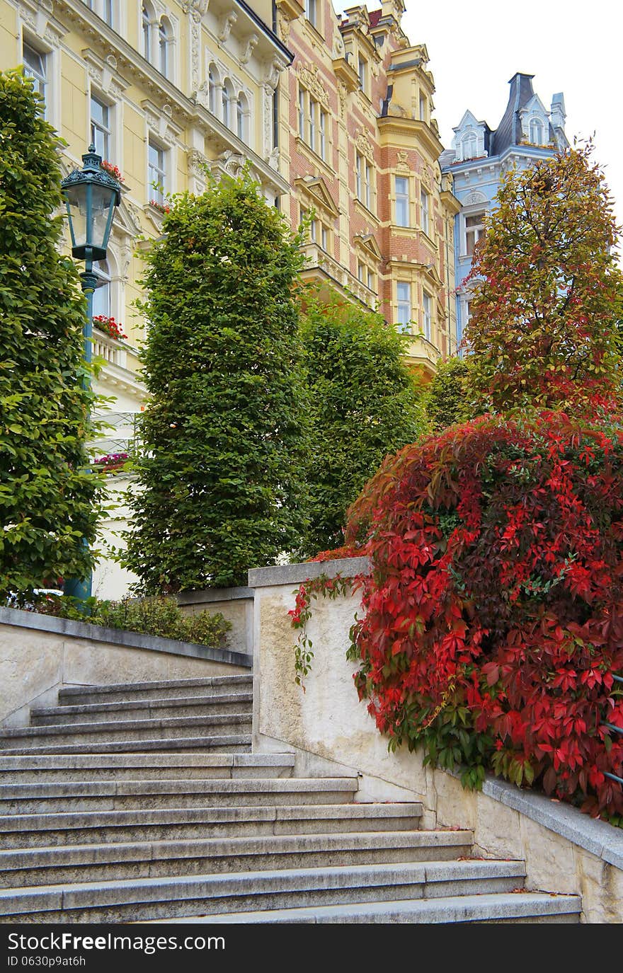 Autumn view of Karlovy Vary &x28;Karlsbad&x29