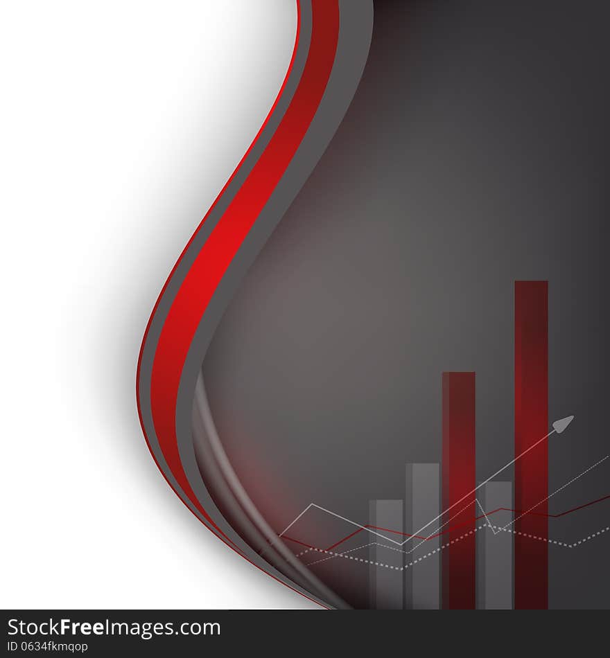 Vector corporate statistic background with bar graphs. Eps10