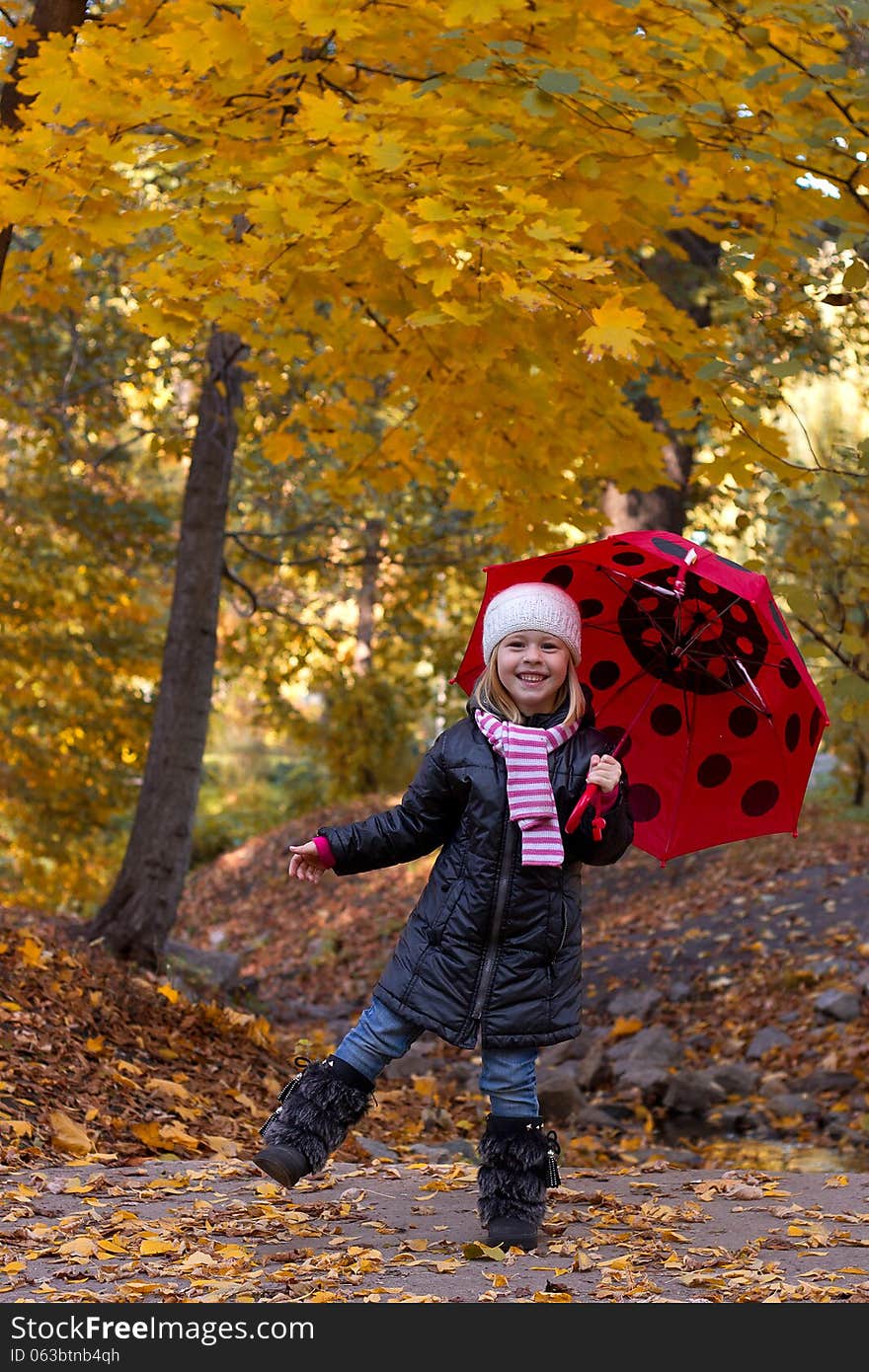 Little Girl With Umbrella