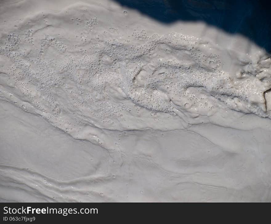 White structure dissolved kaolin water. White structure dissolved kaolin water