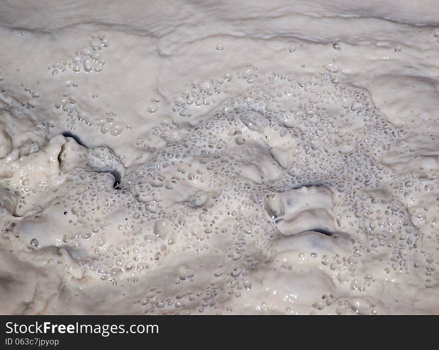 White kaolin, dissolved in water. White kaolin, dissolved in water