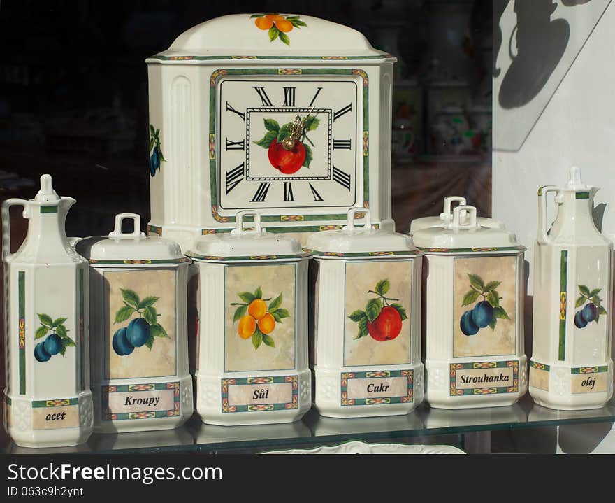 Porcelain jars of Carlsbad porcelain