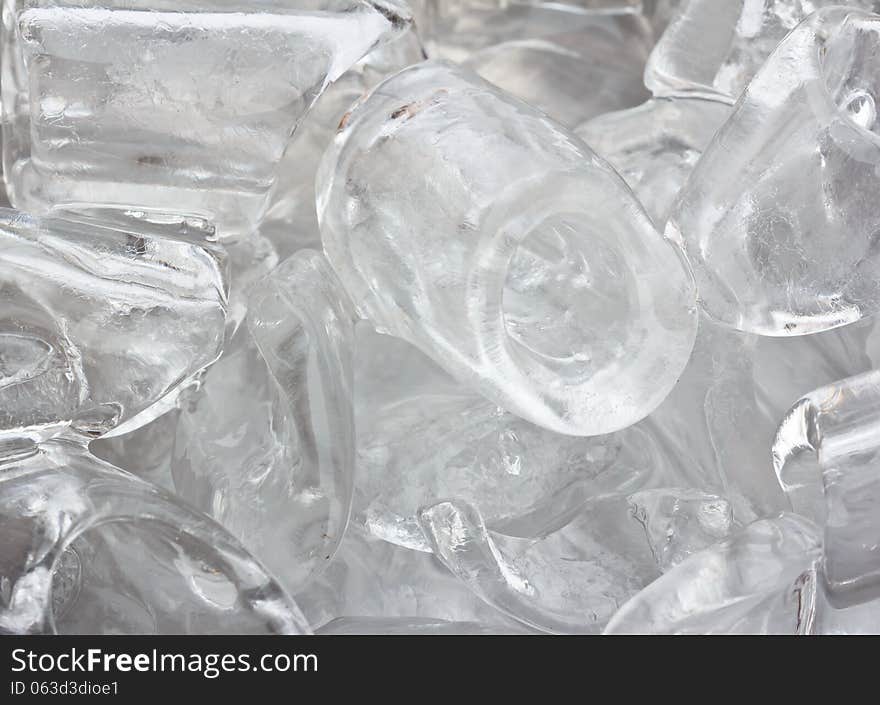 Close-up cube of ice.