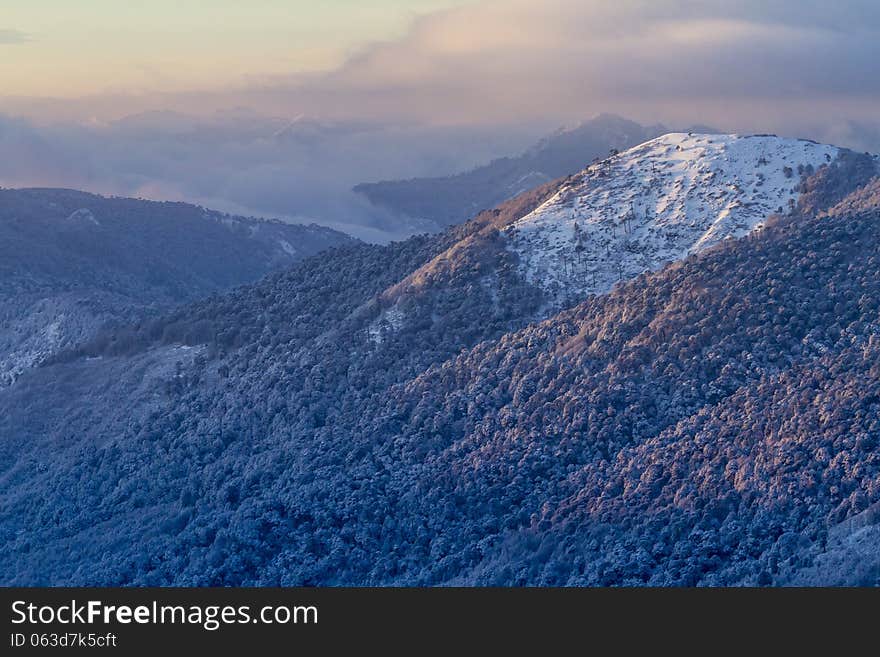 Sunrise in the mountains