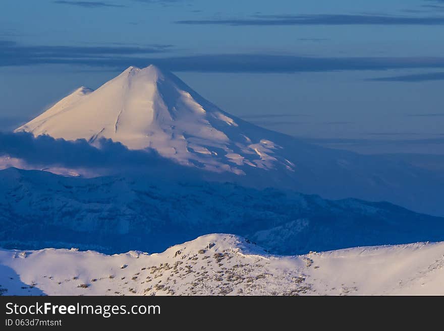 Sunrise in the mountains. Chile