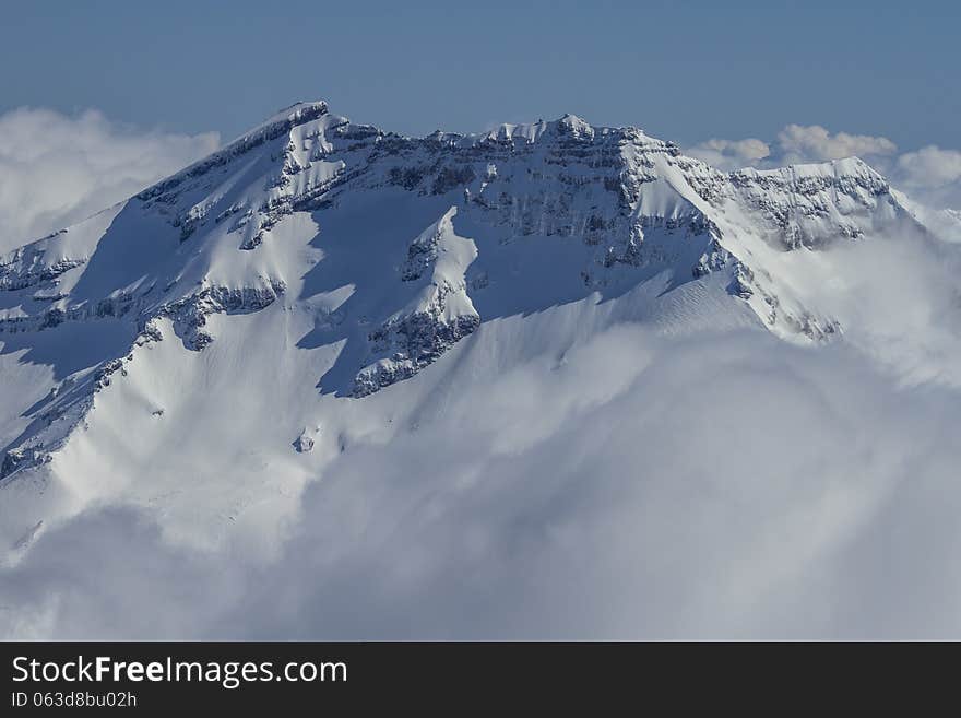 Winter mountains under the snow. Chile. Winter mountains under the snow. Chile