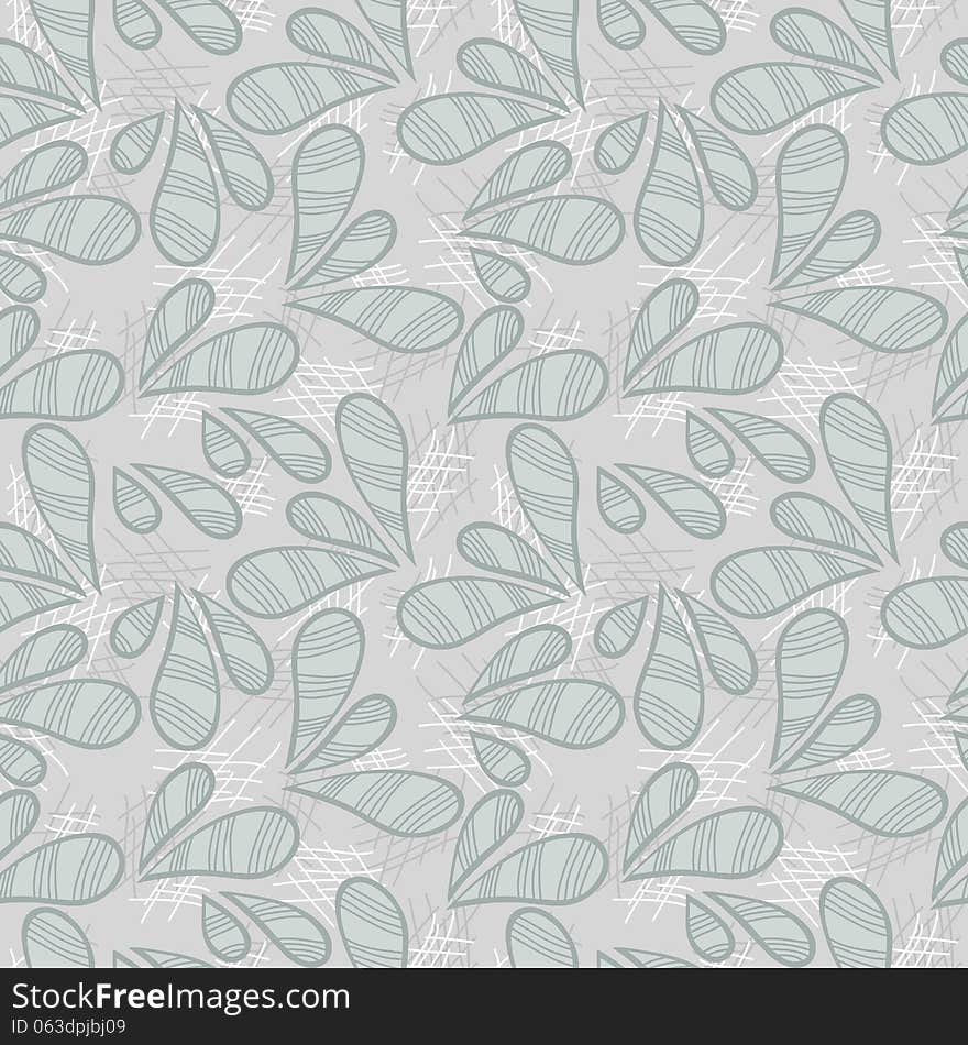 Seamless texture with abstract leaves