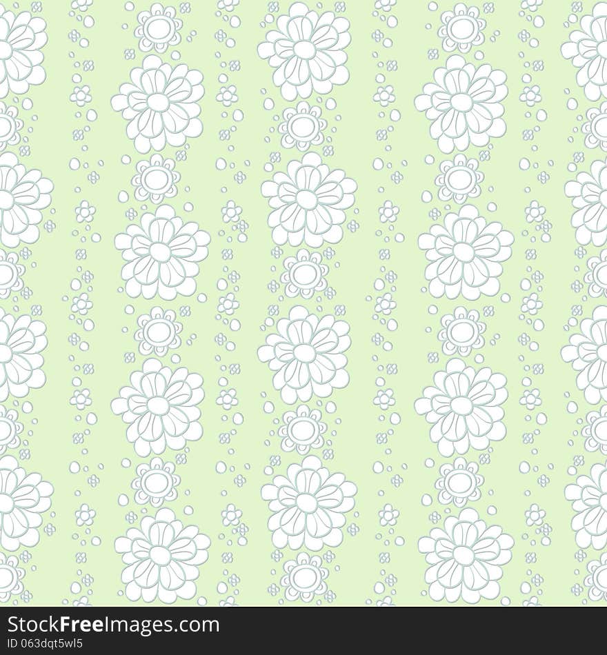 Seamless texture with abstract flowers