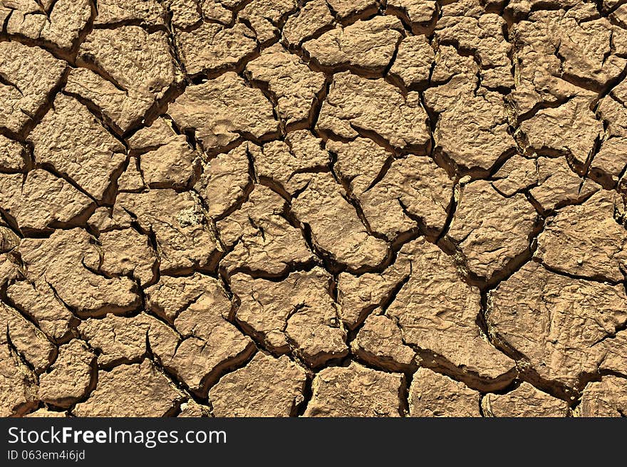 Cracked clay ground into the dry season