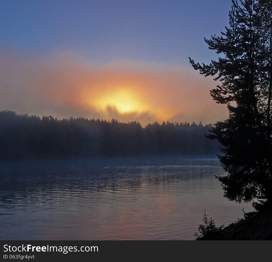 Sunblast at the Pechora river