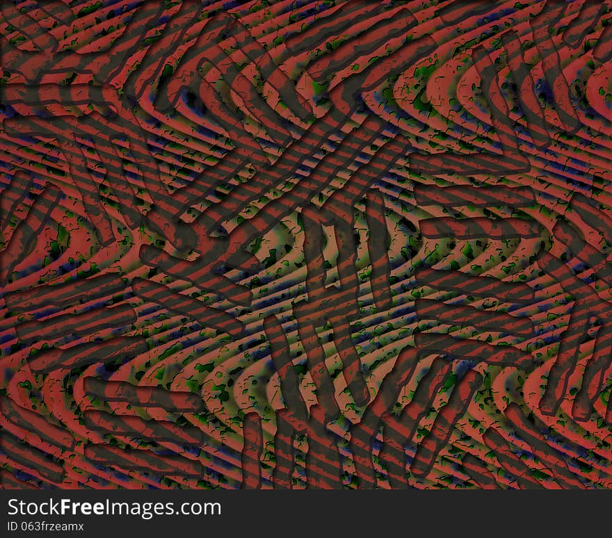 Colorful abstract dimensional curvy pattern. Darker tone, designed for attractive background. Colorful abstract dimensional curvy pattern. Darker tone, designed for attractive background.