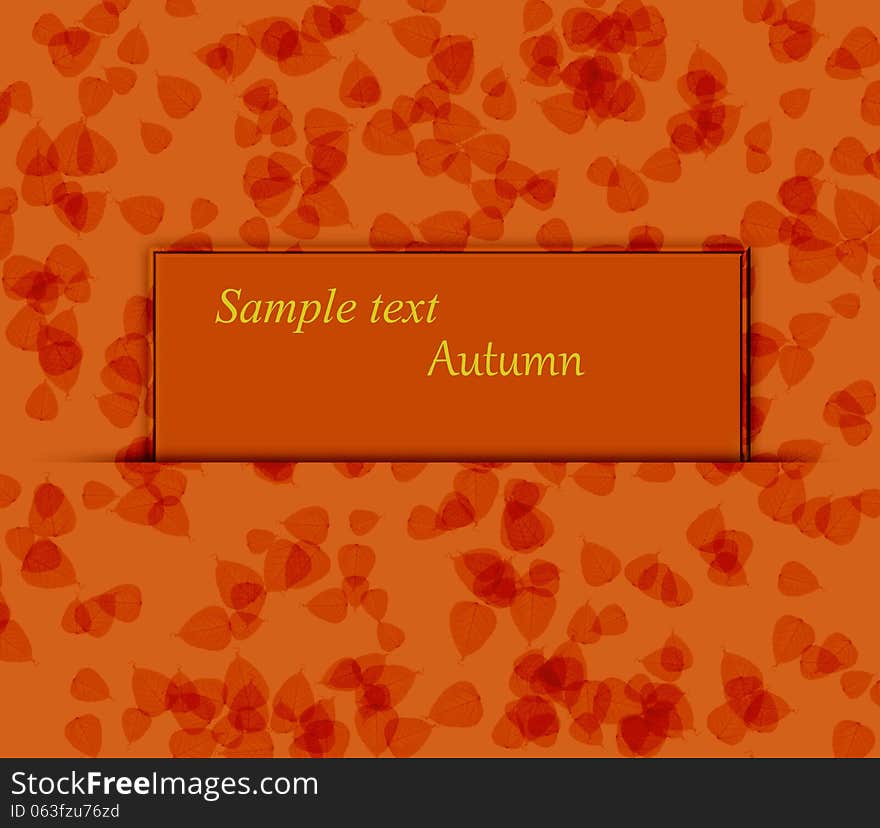 Autumn background orange with copy space