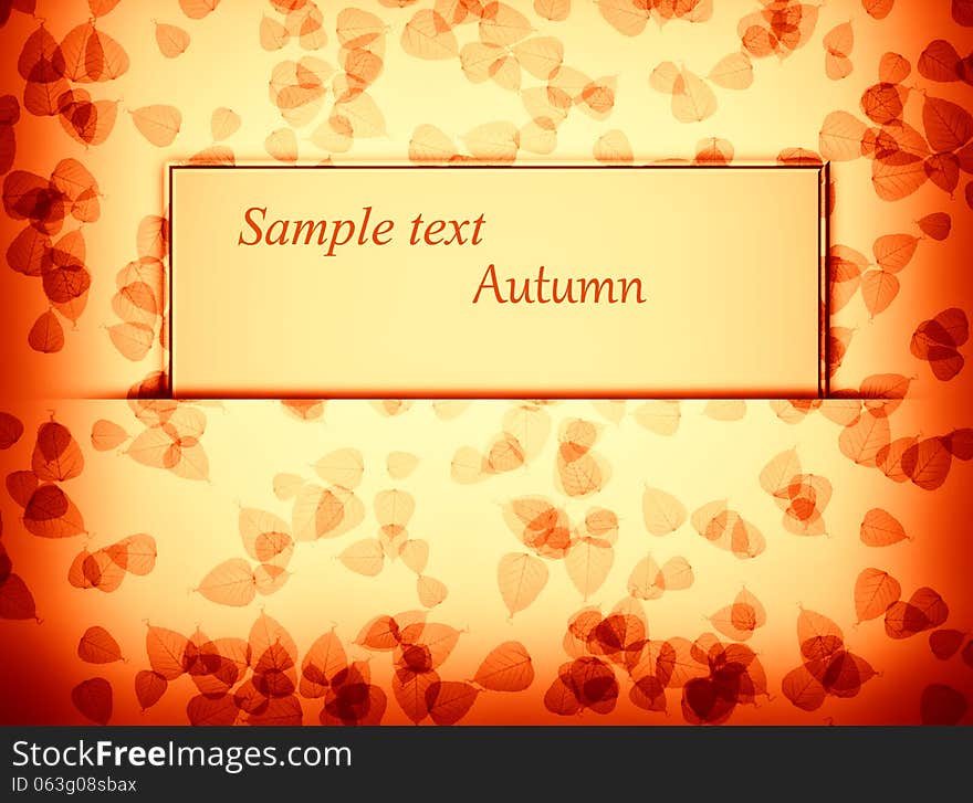 Autumn background with sample text