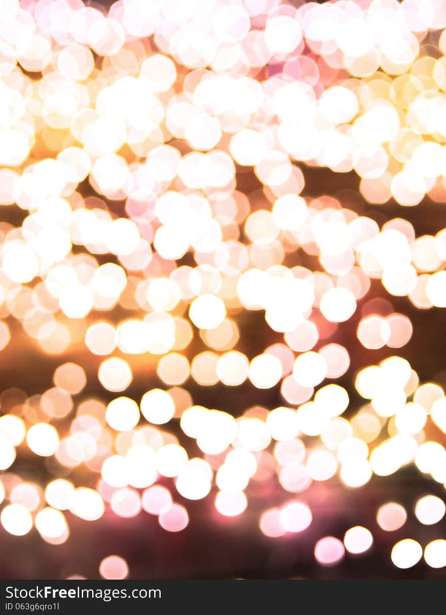 Abstract bokeh background of Christmas lights