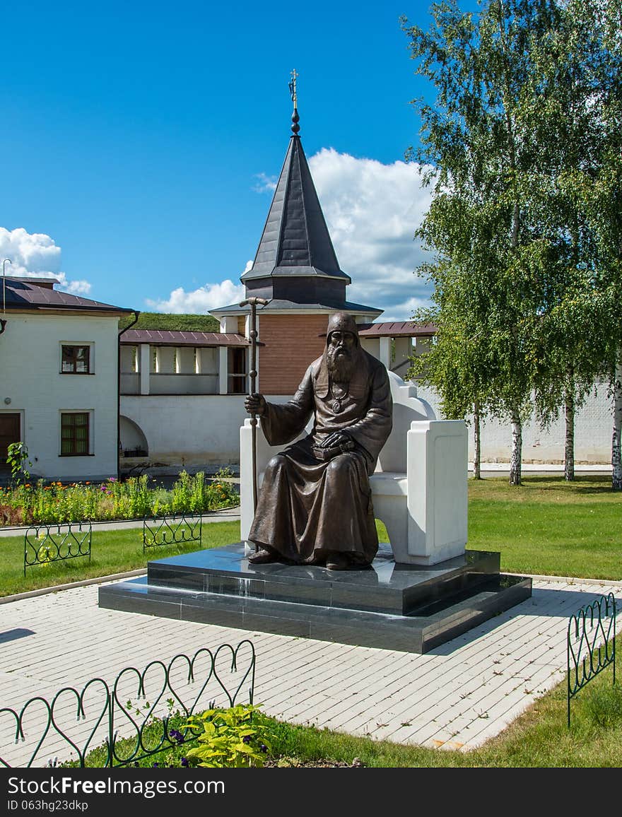 Iov, first Patriarch of the Russian and Moscow. Monument was placed in the Svjato-Uspenskom monastery in the city of Staritsa