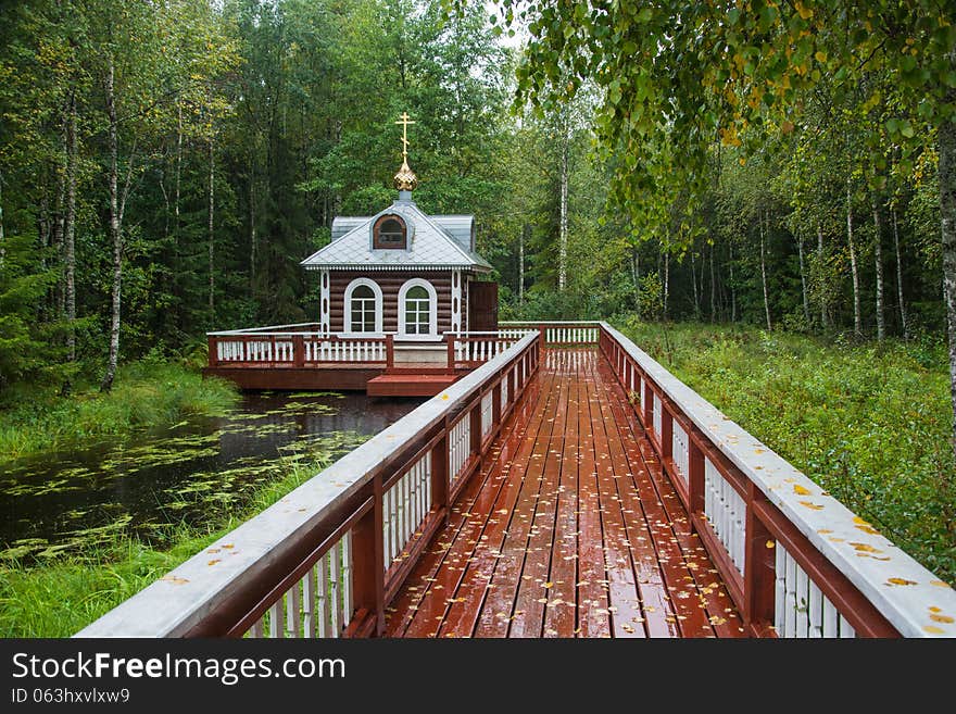 Chapel near the source of the river Volga.