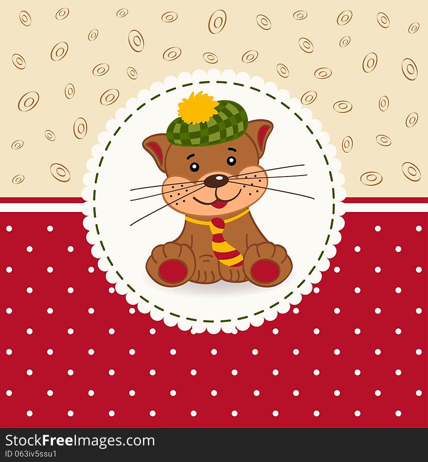 Little cat baby little cat baby - vector illustration