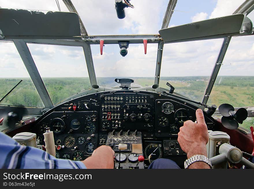 In the cockpit