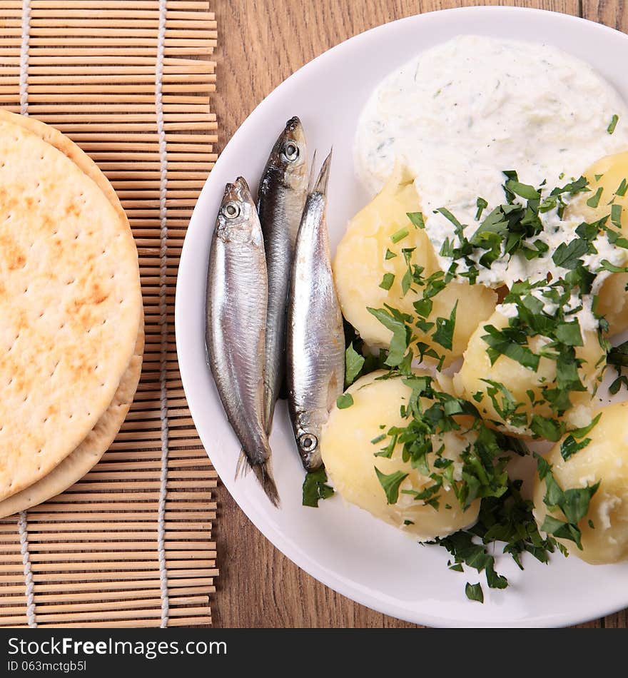 Boiled potatoes