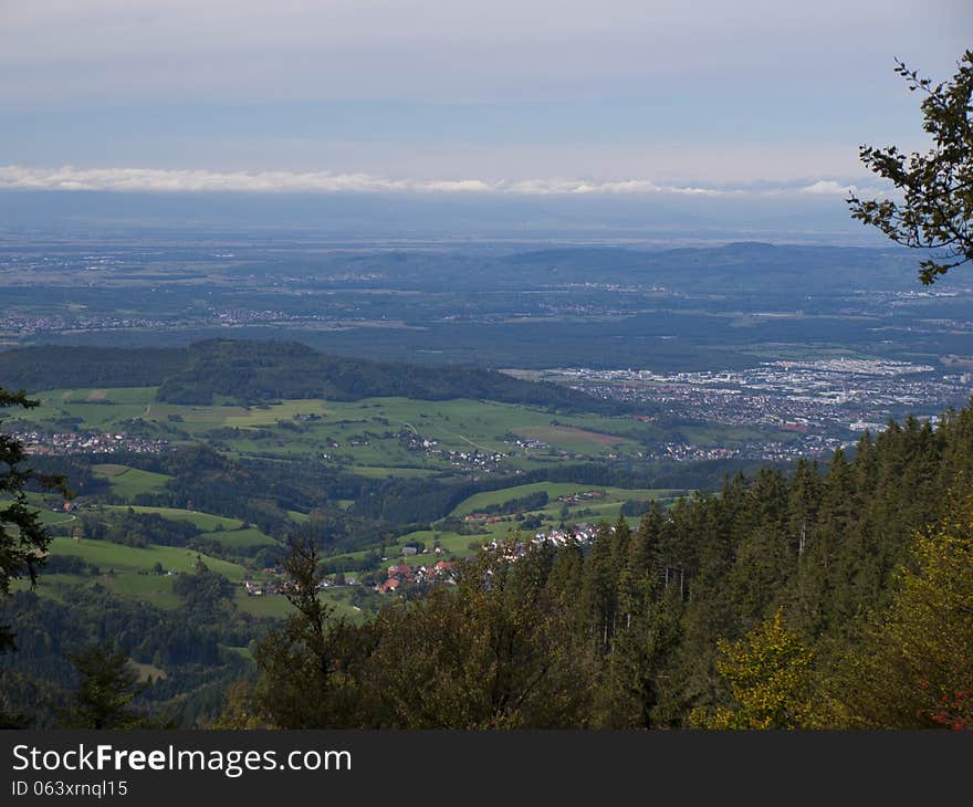 Rural German Landscape at the start of autumn. Freiburg am Briesgau. Rural German Landscape at the start of autumn. Freiburg am Briesgau