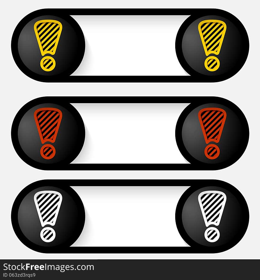 Set Abstract Vector Alert Buttons