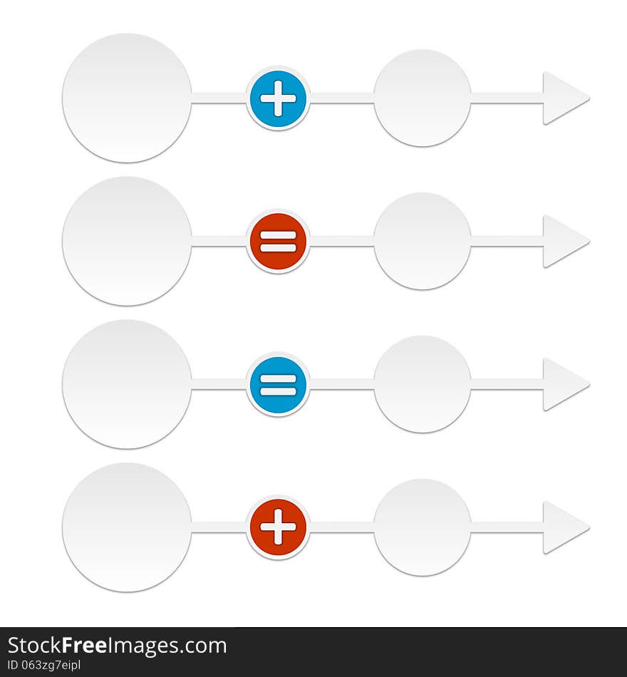 Set vector abstract arrows and marks