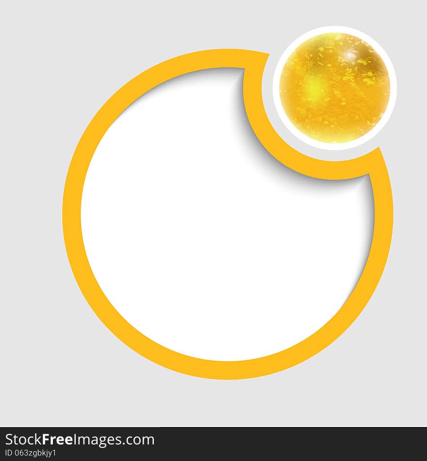 Yellow Round Frame For Text