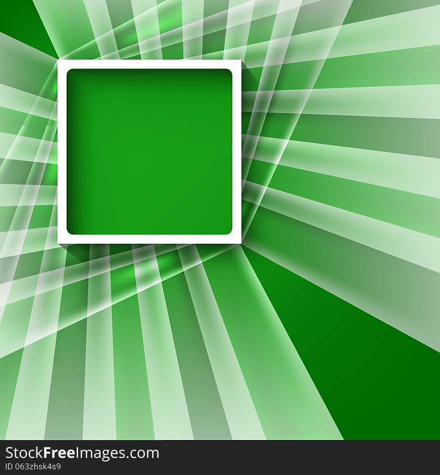 Vector abstract background with white square frame