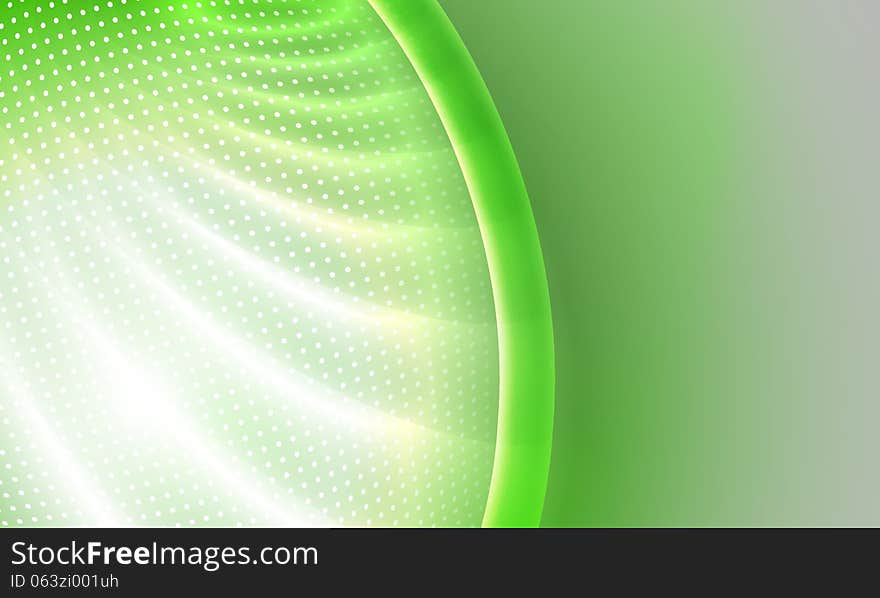 Green abstract background and dotted grid