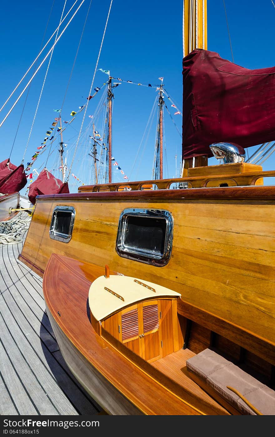 Beautifully restored classic sail boat